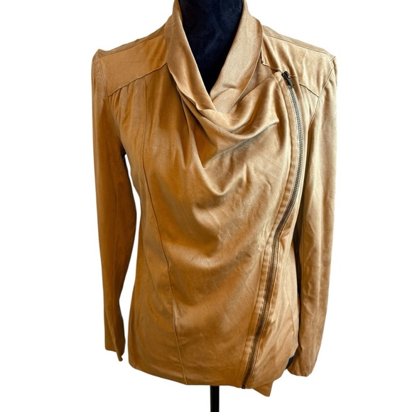 Mote Faux Suede Drape Jacket - Picture 3 of 8